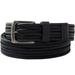 Men's Big & Tall Stretch Leather Braided Belt by KingSize in Black (Size 4XL)