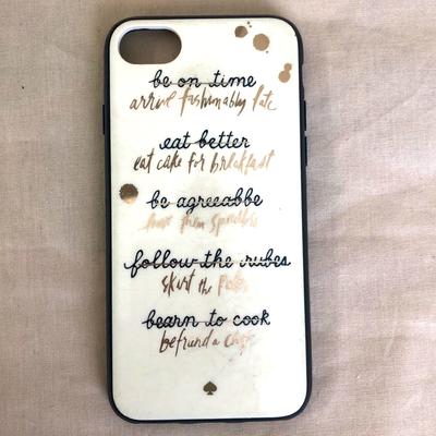 Kate Spade Accessories | Kate Spade Iphone 6 Case Live Colorfully Collection Gently Loved See All Pics | Color: Black/Cream | Size: Iphone 6