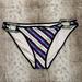 Victoria's Secret Swim | Nwot Victoria Secret Bikini Bottoms Striped Gold/Blue Detailing Size L | Color: Blue/Purple | Size: L