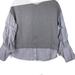 Anthropologie Tops | Anthropologie Mello Day Layered Sleeves Top Striped Blouse Small | Color: Gray/White | Size: S