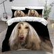 Super King Size Duvet Cover Set Afghan Hound Bedding Set Double Bed Ultra Soft Hypoallergenic Comfortable Polyester Duvet Cover Protector Luxury Bedding
