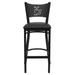 iHome Studio Fairmont Series 29" Bar Stool Upholstered/Leather/Metal/Faux leather in Black | 42.25 H x 18.25 W x 19.5 D in | Wayfair