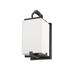 Latitude Run® Ahmauri 1 Light Outdoor Wall Sconce Aluminum/Glass/Metal in Gray/White | 12.75 H x 5.75 W x 6.5 D in | Wayfair