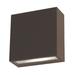 Orren Ellis Priolo Brown 5.5" H Integrated LED Outdoor Flush Mount Aluminum/Glass/Metal in Gray | 5.5 H x 5.5 W x 2.25 D in | Wayfair