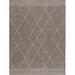 Gray 84 x 63 x 0.59 in Area Rug - Foundry Select Buckhanon Geometric Area Rug in Brown Polyester | 84 H x 63 W x 0.59 D in | Wayfair