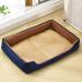 Tucker Murphy Pet™ Dog Kennel Summer Cool Den Teddy Summer Dog Kennel Mat Mat Cat Bed Dog Bed Cat Kennel Cotton in Blue/Brown | 15.75 D in | Wayfair