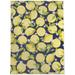 White 36 x 24 x 0.08 in Area Rug - LEMON DAYS NAVY Outdoor Rug By Bay Isle Home™ Polyester | 36 H x 24 W x 0.08 D in | Wayfair