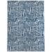 White 60 x 36 x 0.08 in Area Rug - Orren Ellis SPIRALING LINES BLUE Outdoor Rug By Becky Bailey Polyester | 60 H x 36 W x 0.08 D in | Wayfair