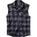 Brandit Checkshirt ärmelloses Hemd, schwarz-grau, Größe 6XL