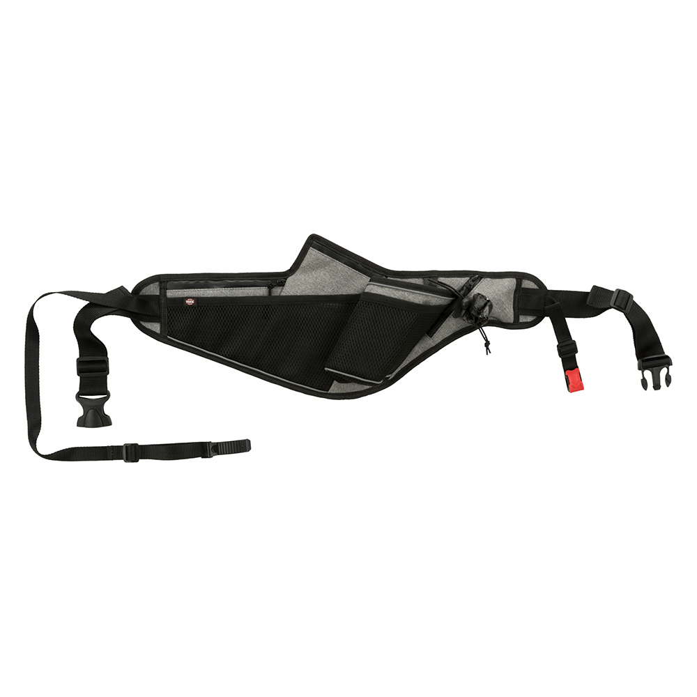 Trixie Jogging Belt with Leash Grey/ Black