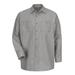 Red Kap SP14 Long Sleeve Industrial Work Shirt in Light Grey size LR | Cotton/Polyester Blend