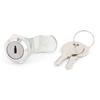 Mailbox Drawer Cupboard Security Cam Chest Lock Camlock w Keys - Silver Tone