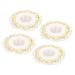 4Pcs Lace Bouquet Collar DIY Decoration Wedding Bridal Bouquet Holder - Gold Tone