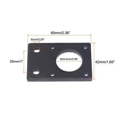 Stepper Motor Mounting Bracket Mount Plate 42mm Black for 3D Printer