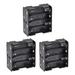 Battery Case Storage Box 8 x 1.5V AA with Standard Snap Connector 3Pcs - Black