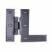 H-L Cabinet Hinge Black Wrought Iron Left 3 1/2 H Offset 3/8