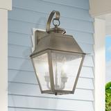 Mansfield 16 1/2"H Vintage Pewter 2-Light Outdoor Wall Light