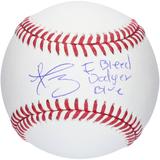 Dustin May Los Angeles Dodgers Autographed Baseball with "I Bleed Dodger Blue" Inscription