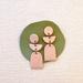 Anthropologie Jewelry | Euc Handmade Polymer Clay Arched Earrings - Pink | Color: Pink | Size: Os