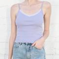 Brandy Melville Tops | Brandy Melville Nicolette Lace Cami Tank Top | Color: Blue/White | Size: S