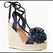 Kate Spade Shoes | Kate Spade “Daisy” Denim Blue Tall Wedge Espadrille | Color: Blue | Size: 6.5