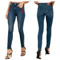 Levi's Jeans | Levis 721 High Rise Rose Embroidered Skinny Jeans 26 | Color: Blue/Red | Size: 26