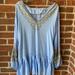 Free People Dresses | Free People Embroidered Floral Mini Dress Blue Skies Long Sleeve Pockets | Color: Blue | Size: Xs