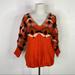 Anthropologie Sweaters | Anthropologie Fietsvoor 2 Orange Wool Blend Pullover Sweater | Color: Black/Orange | Size: M