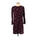 Old Navy Casual Dress - Shift: Purple Floral Dresses - Women's Size X-Small