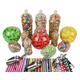 Sweet Tree Celebrations - 12 Jar Variety Victorian Style Plastic Candy Buffet Sweet Jar Kit 3 x Tongs 3 x Scoops 100 x Yellow Striped Candy Bags