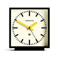 NEWGATE® Amp Silent Sweep Mantel Clock - 'No Tick' - A Modern Mantelpiece Clock - Clocks For Living Room - Office Clock - Desk Clock - Mantel Clocks - Station Dial (Yellow Hands)