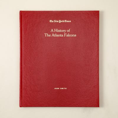 New York Times Custom Football Book - Atlanta Falcons with Magnifying Glass
