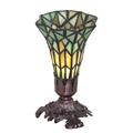 Meyda Lighting Stained Glass Pond Lily 7 Inch Table Lamp - 251825