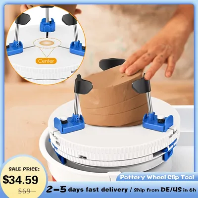 Outil de clip de roue de poterie support de garniture en céramique centres de clip plaque ronde
