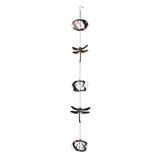 Metal Dragonfly Wind Spinner Chain Kinetic Garden Sculpture Home Decor - 66 X 8.75 X 8 inches