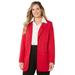 Plus Size Women's Liz&Me® Ponte Knit Blazer by Liz&Me in Classic Red (Size 0X)