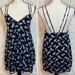 Brandy Melville Tops | Brandy Melville Paisley Print Strappy Tank Top Black & White One Size | Color: Black/White | Size: One Size