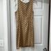 J. Crew Dresses | Jcrew Gold Polka Dot Dress/ Falls At Knee | Color: Tan | Size: 8