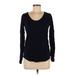 Ann Taylor LOFT Long Sleeve T-Shirt: Blue Tops - Women's Size Medium