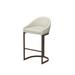 Wade Logan® Bemboe Stationary Bar & Counter Stool Upholstered/Leather/Metal/Faux leather in White | 34.5 H x 19.5 W x 18.5 D in | Wayfair