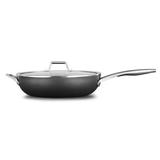 Calphalon 13" Non Stick Hard-Anodized Aluminum 2 Piece Specialty Pan w/ Lid Non Stick/Hard-Anodized Aluminum in Black/Gray | Wayfair 2172327