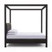 Tandem Arbor Lafayette Poster Bed Upholstered/Genuine Leather in Gray | 87 H x 62 W x 82 D in | Wayfair 115-11-FUL-22-ST-LE-GH