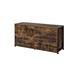 Steelside™ Brunswick 6 Drawer 59" W Double Dresser Wood in Black/Brown/Red | 30 H x 59 W x 18 D in | Wayfair C2ED629E14214CAC938541929D23EA15