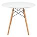 Corrigan Studio® Dezha 31.5" Birch Four Leg Dining Table Wood/Metal in White | 30 H x 31.5 W x 31.5 D in | Wayfair 6A6D00760B034364B037AB54B814249E