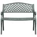 Red Barrel Studio® Outdoor Patio Bench Outdoor Garden Bench for Backyard Cast Aluminum Metal in Green | 32.68 H x 40.16 W x 19.69 D in | Wayfair