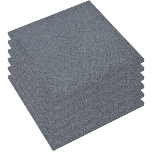 Vidaxl - Fallschutzmatten 6 Stk. Gummi 50x50x3 cm Grau Grau