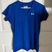 Under Armour Tops | Blue Under Armour Short Sleeve V-Neck Athletic Shirt | Color: Blue | Size: S
