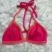 Pink Victoria's Secret Swim | 5/$30 Hot Pink Bikini Halter Top Vs Swim | Color: Pink/Red | Size: M