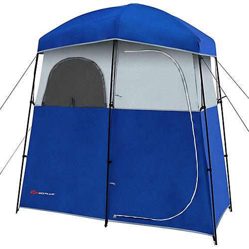 Campingzelt Duschzelt 2 Räume 2,1x1x2,2m blau
