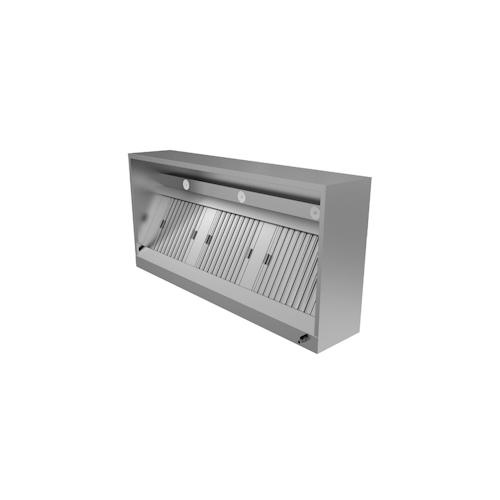 Gastro Dunstabzugshaube Wandhaube Kastenform Edelstahl 1800x950x400 mm Filter uLED Spots